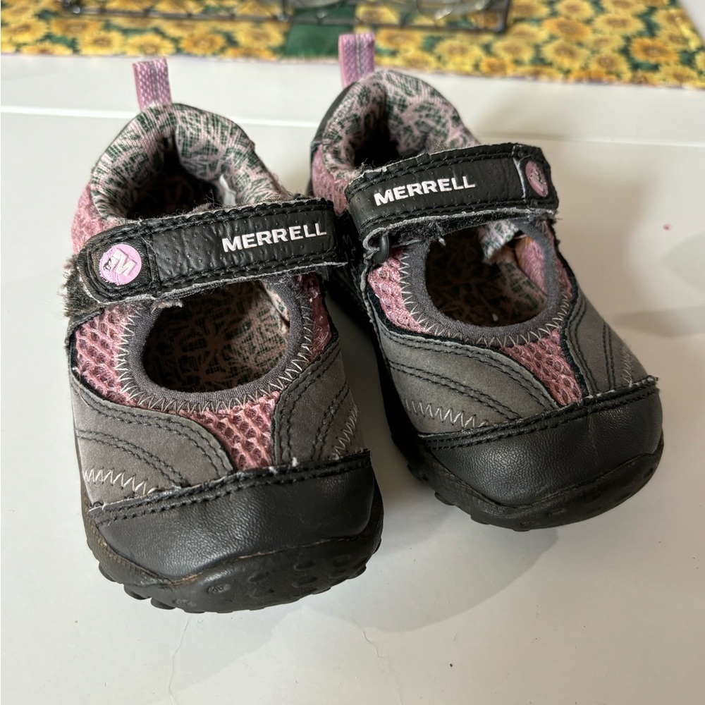 Merrell Pink and Black Kids Walker Shoes